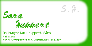 sara huppert business card